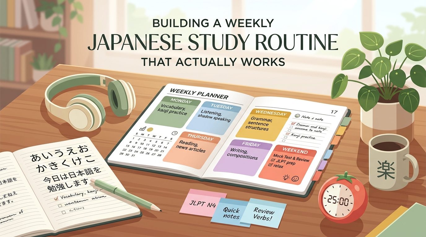Building a Weekly Japanese Study Routine That Actually Works